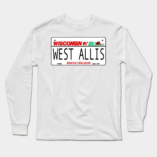 West Allis Wisconsin License Plate Design Long Sleeve T-Shirt